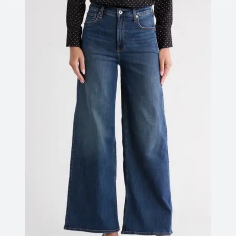 Rag & Bone Serena High Rise Blue Wide-Leg Jeans size 24